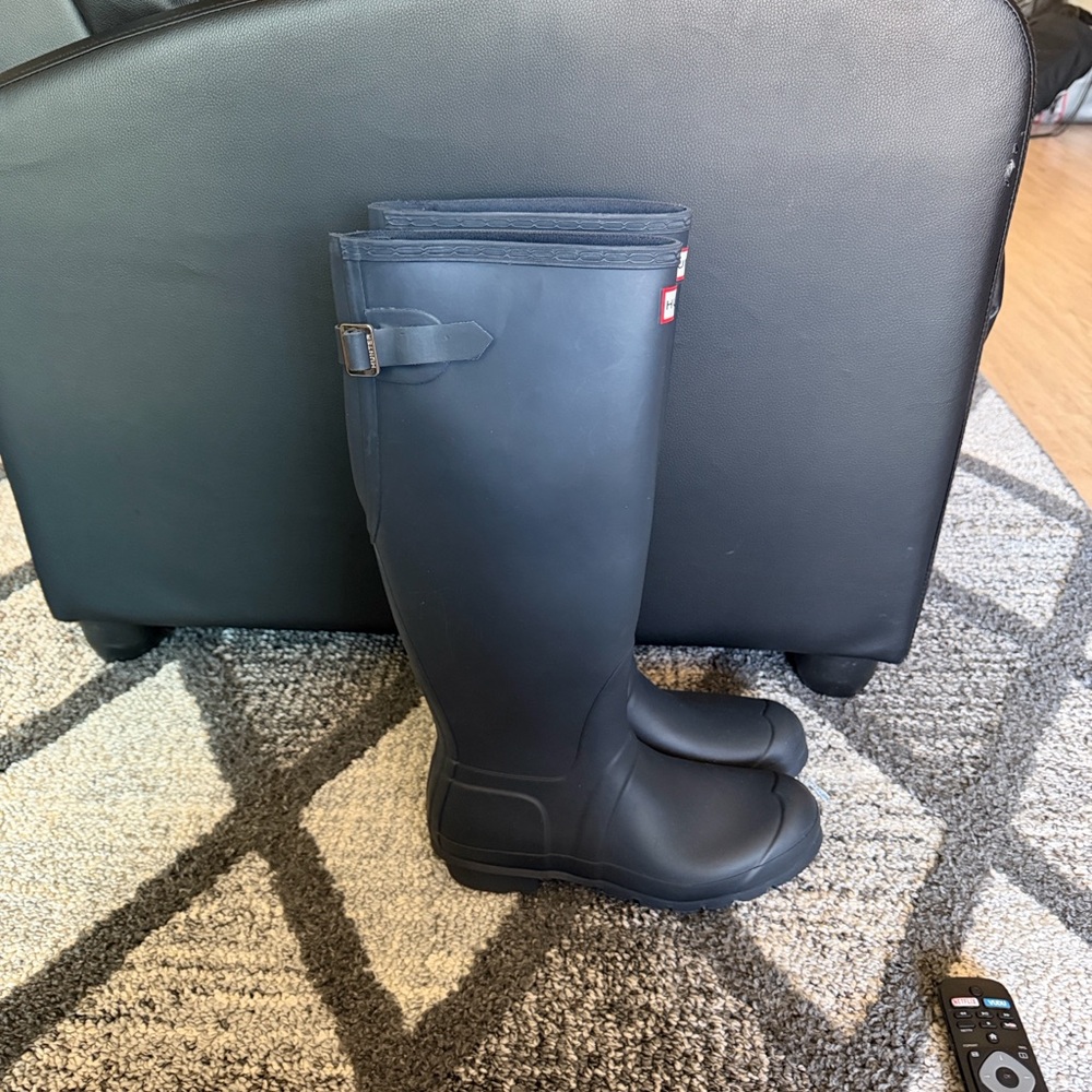 Hunter original back adjustable rain  boots womens sz 9